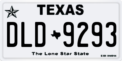 TX license plate DLD9293