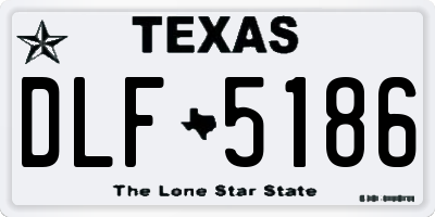 TX license plate DLF5186