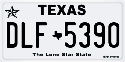TX license plate DLF5390