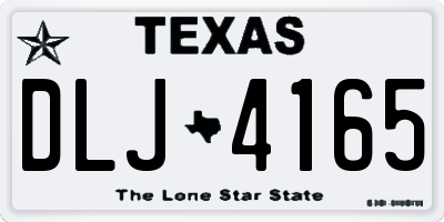 TX license plate DLJ4165