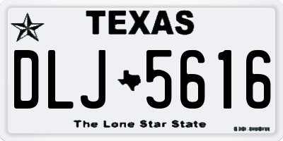 TX license plate DLJ5616