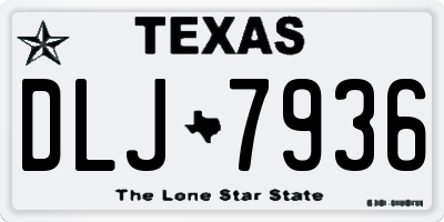 TX license plate DLJ7936