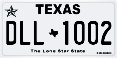 TX license plate DLL1002