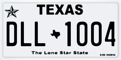 TX license plate DLL1004