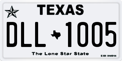 TX license plate DLL1005