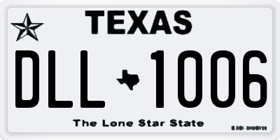 TX license plate DLL1006