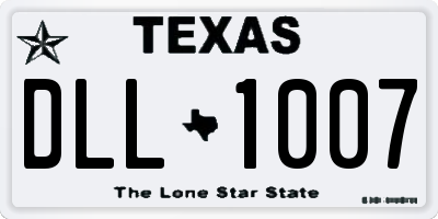 TX license plate DLL1007