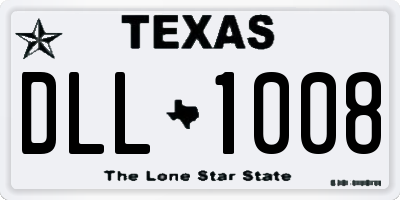 TX license plate DLL1008