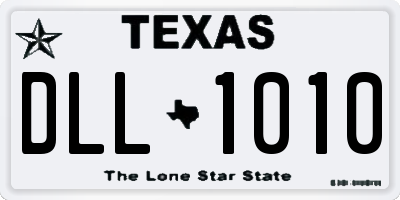 TX license plate DLL1010