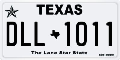 TX license plate DLL1011