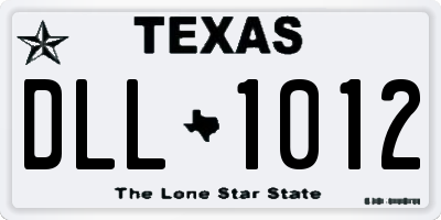 TX license plate DLL1012