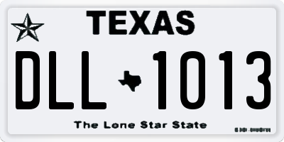 TX license plate DLL1013