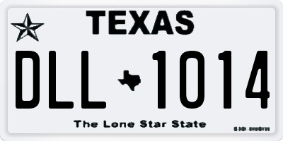 TX license plate DLL1014