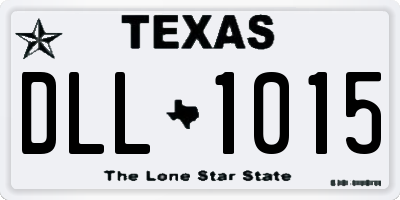 TX license plate DLL1015