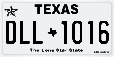 TX license plate DLL1016