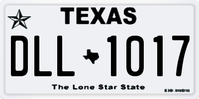 TX license plate DLL1017