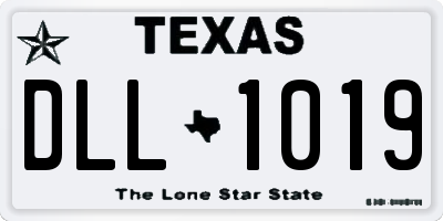 TX license plate DLL1019