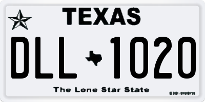 TX license plate DLL1020