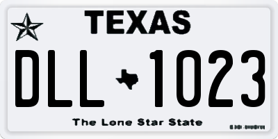 TX license plate DLL1023