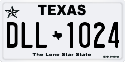 TX license plate DLL1024