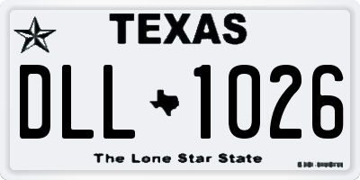 TX license plate DLL1026