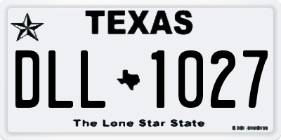 TX license plate DLL1027