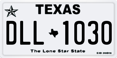 TX license plate DLL1030