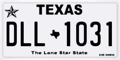 TX license plate DLL1031