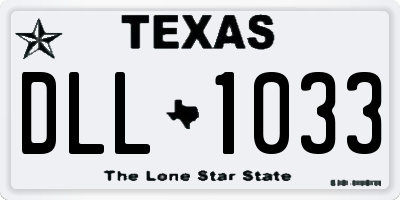 TX license plate DLL1033