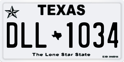 TX license plate DLL1034