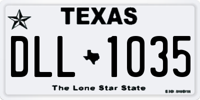 TX license plate DLL1035