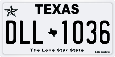 TX license plate DLL1036
