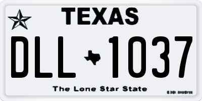 TX license plate DLL1037