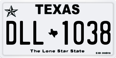 TX license plate DLL1038