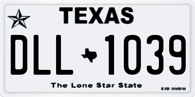 TX license plate DLL1039