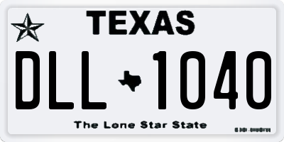 TX license plate DLL1040