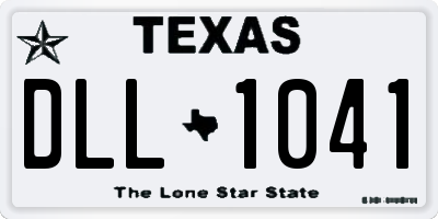 TX license plate DLL1041