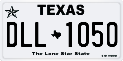 TX license plate DLL1050