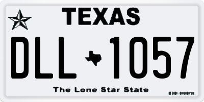 TX license plate DLL1057
