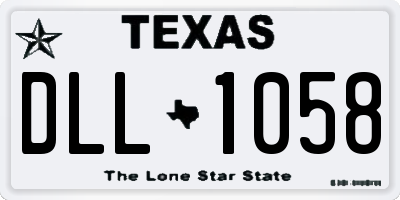 TX license plate DLL1058