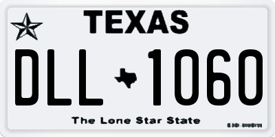 TX license plate DLL1060