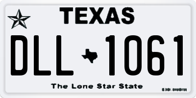 TX license plate DLL1061