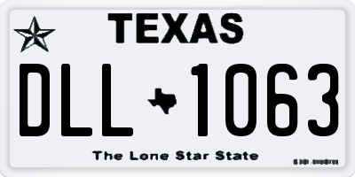 TX license plate DLL1063