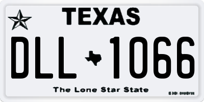 TX license plate DLL1066