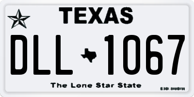 TX license plate DLL1067