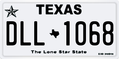 TX license plate DLL1068