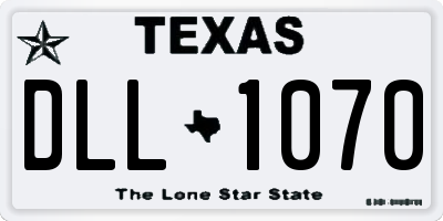 TX license plate DLL1070