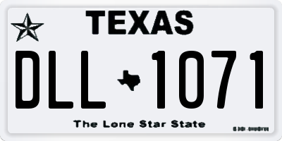 TX license plate DLL1071
