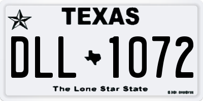 TX license plate DLL1072