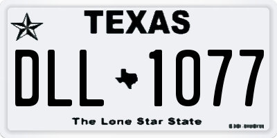 TX license plate DLL1077